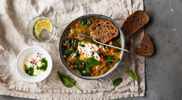 Суп из индейки с перловкой и овощами