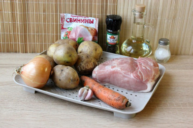 Картошка с мясом в казане